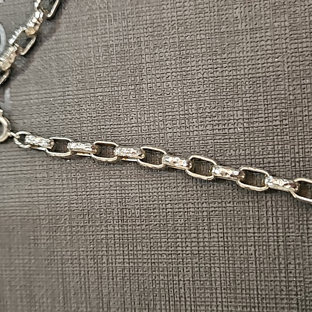 NAPIER VINTAGE SILVER HAMMERED CHOKER NECKLACE Circa 90s - Picture 3 of 7